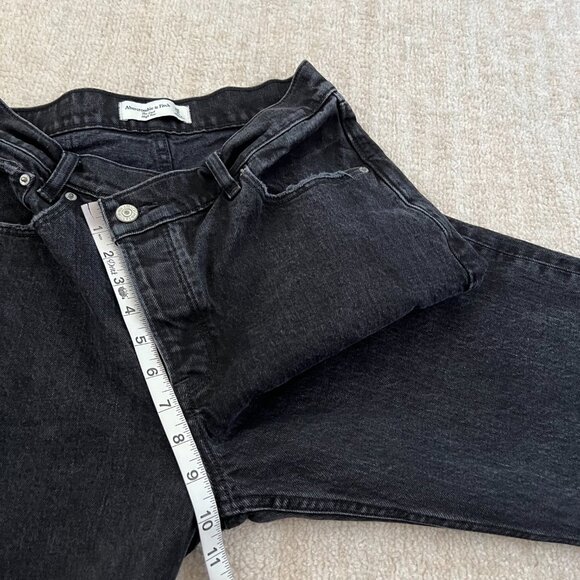 Abercrombie & Fitch High Waisted Dad Jeans Button Fly 26 / 2 Long - Picture 7 of 11